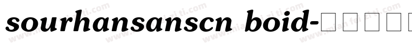 sourhansanscn boid字体转换
